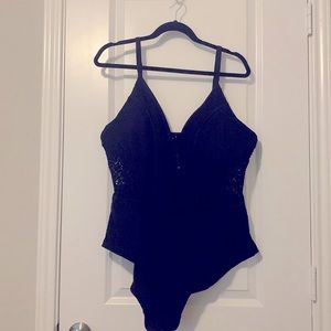 Black one piece swimsuit
